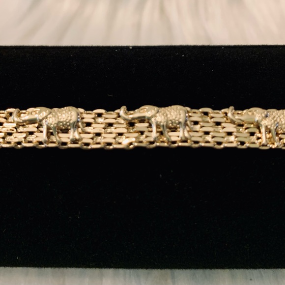 Gold Filled Elephant Bracelet - Picture 2 of 3